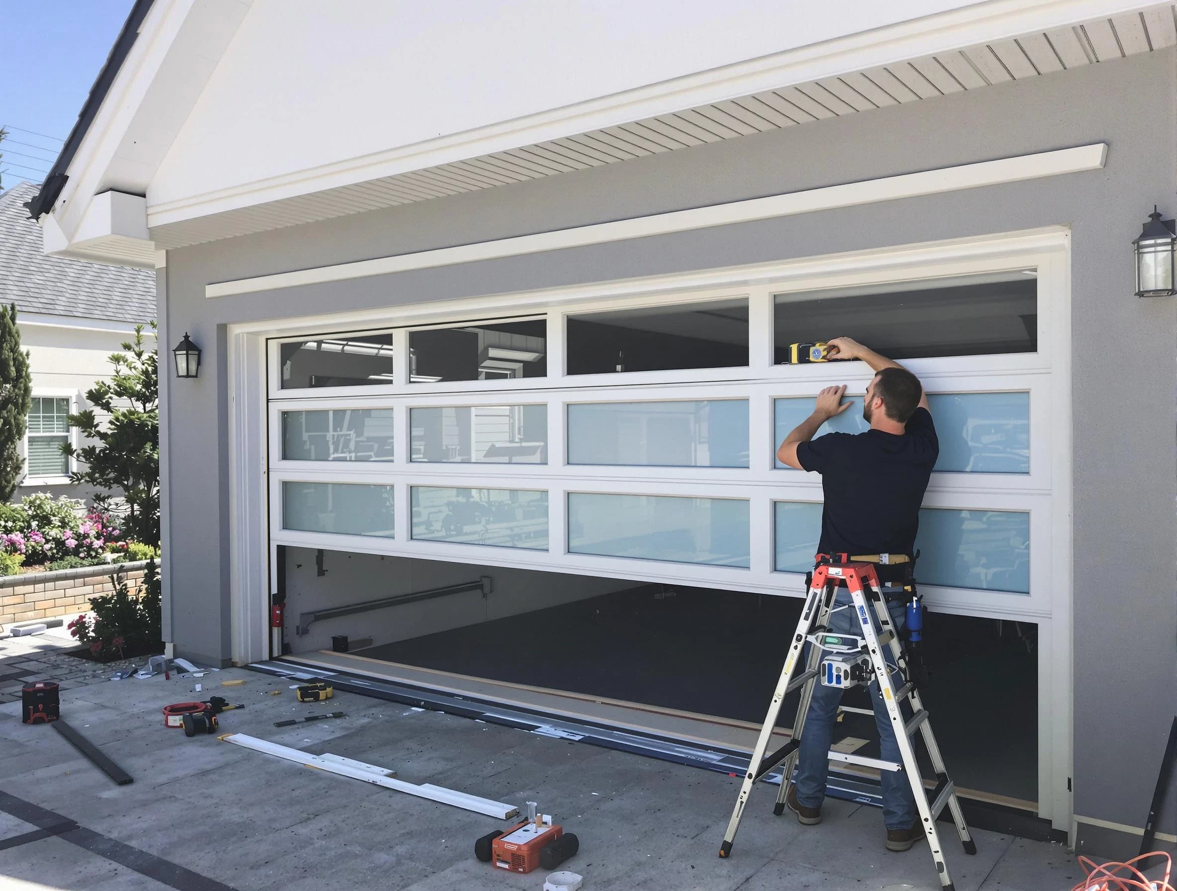 Hillsborough Garage Door Repair team performing garage door replacement in Hillsborough