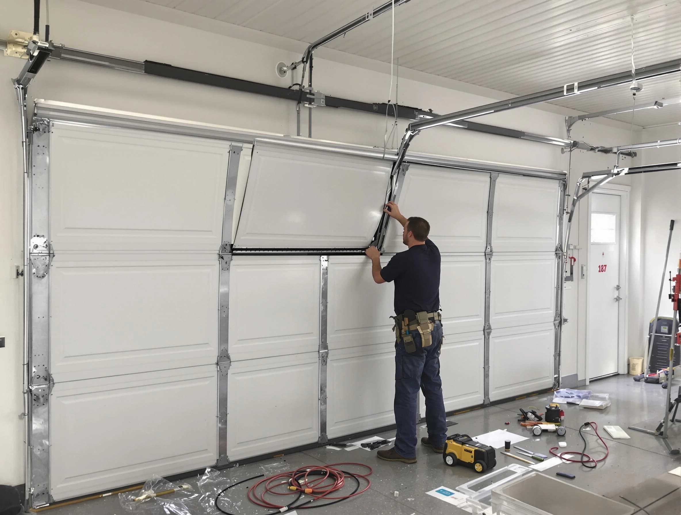 Garage Door Section Replacement in Hillsborough